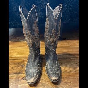 Roper Womens Beaded Eagle Cowboy Boots